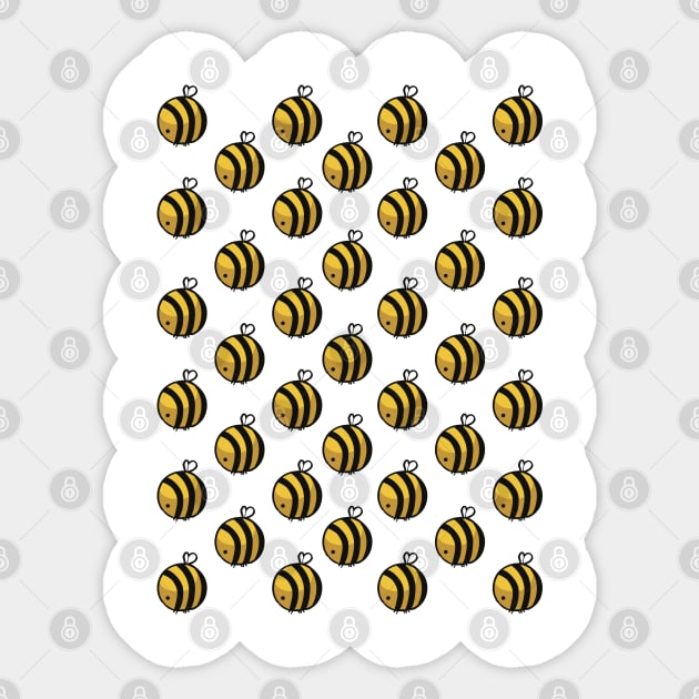 Bee Polka Dot Sticker by huebucket